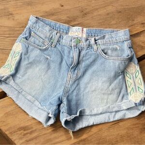 Stylish Blue Denim short Sandrine Rose & free people